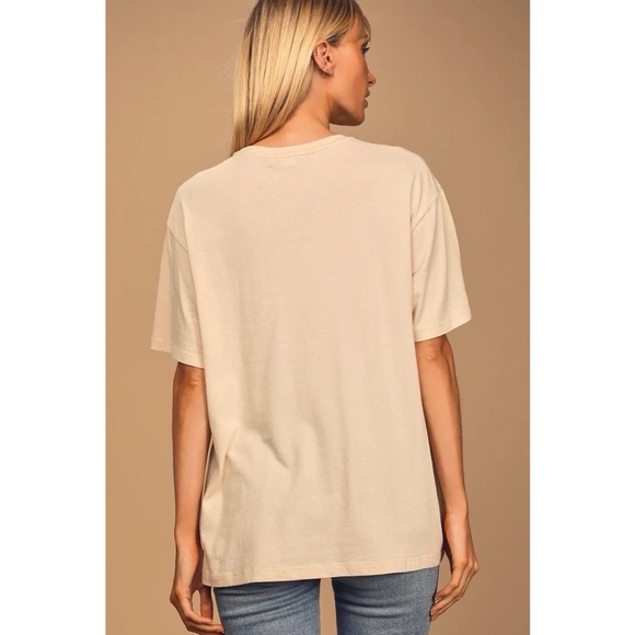 Lulu’s Charlie Holiday Vacay Beige Graphic Boyfriend Tee - Picture 8 of 11